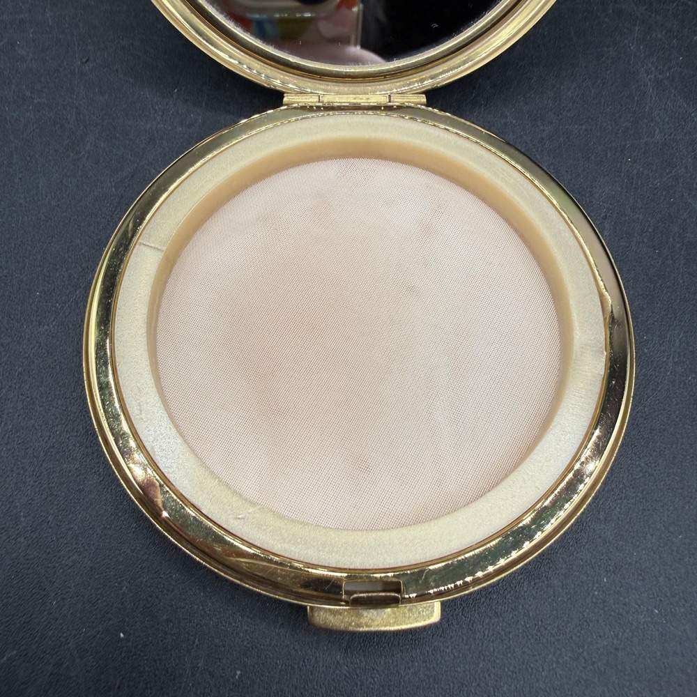 Vintage Stratton England Equestrian Horse Bit Powder Compact Mirror Round 3 In - Picture 5 of 14